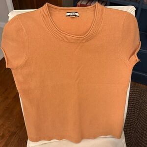 J. Crew Apricot Short Sleeve Cashmere